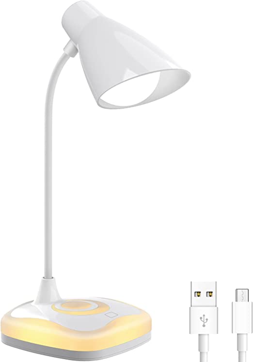 Gobikey Lampe de Bureau Tactile, Lampe de Chevet Rechargeable par