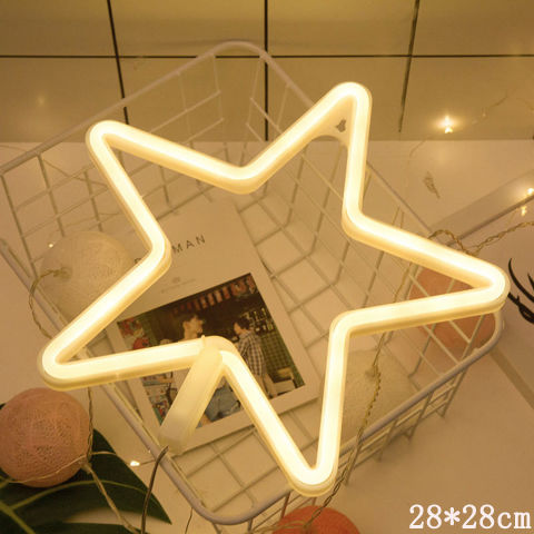 Lampe néon murale étoile