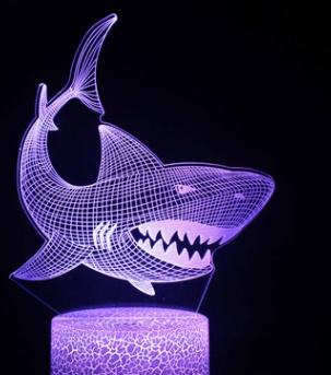 Lampe 3D requin