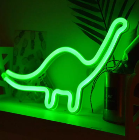 Lampe néon led dinosaure