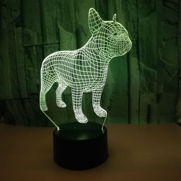 Lampe 3D bulldog