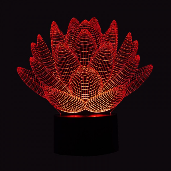 Lampe 3D lotus