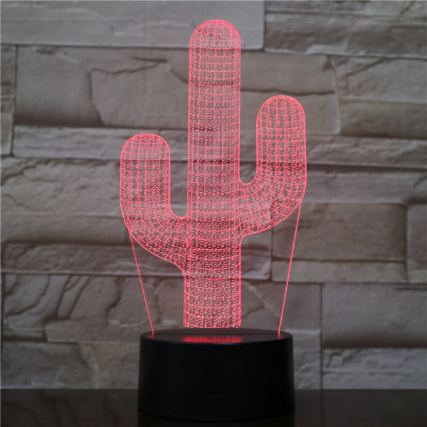 Lampe 3D cactus