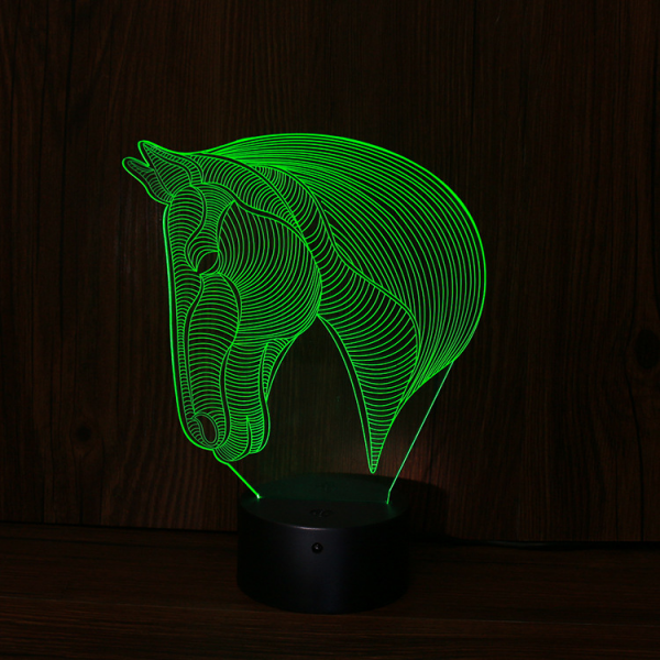 Lampe 3d tête de cheval