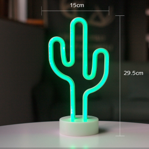 Lampe néon led cactus