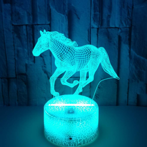 Lampe 3D cheval au galop
