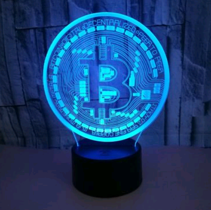 Lampe 3D bitcoin