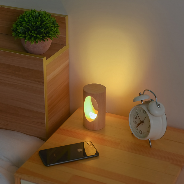 Lampe de chevet bois design