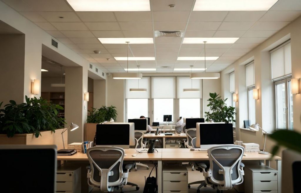 avantages de la lumière indirecte pour les espaces professionnels photo