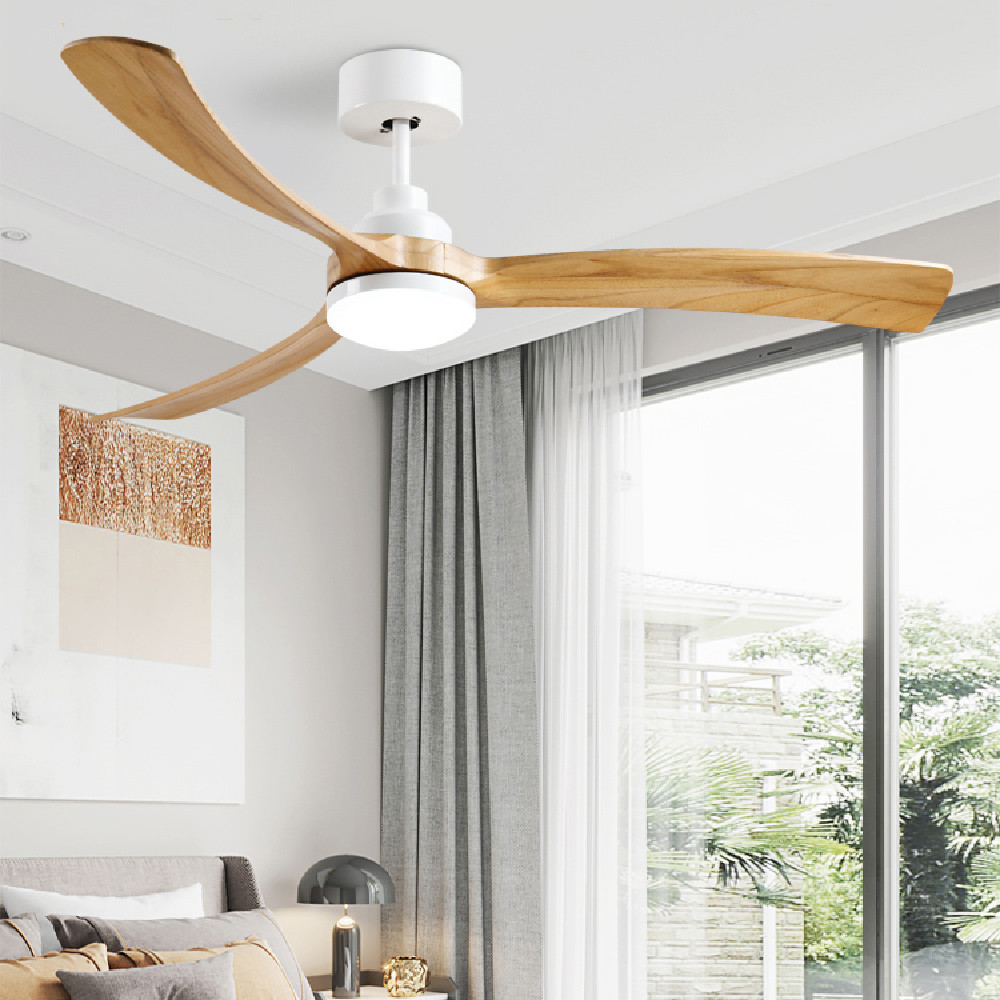 Ventilateur de Plafond LED en Couleur Bois