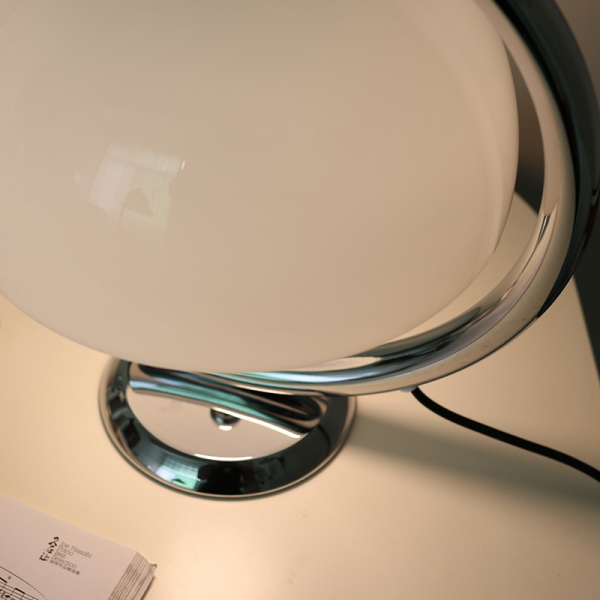lampe de bureau champignon chrome design italien
