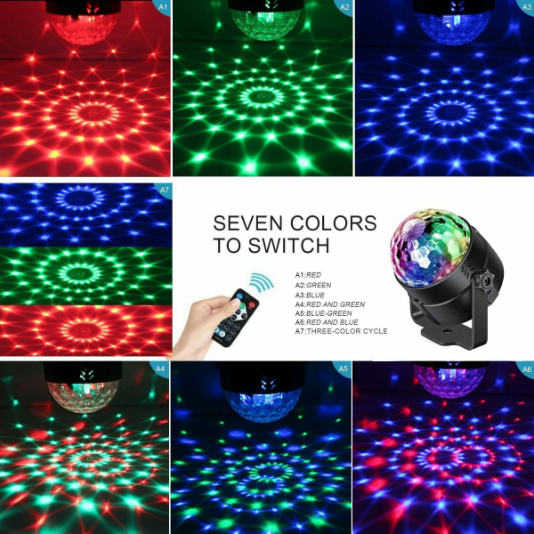 Projecteur LED Fêtes 7 couleurs