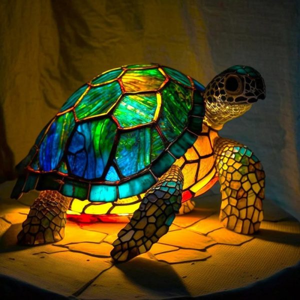 Lampe Vitrail Animaux tortue