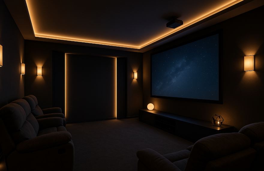 Éclairage salle home cinéma