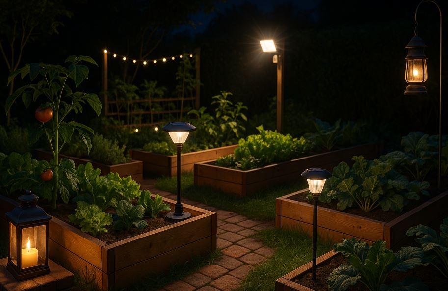 Les Meilleures Solutions pour Éclairer un Potager la Nuit
