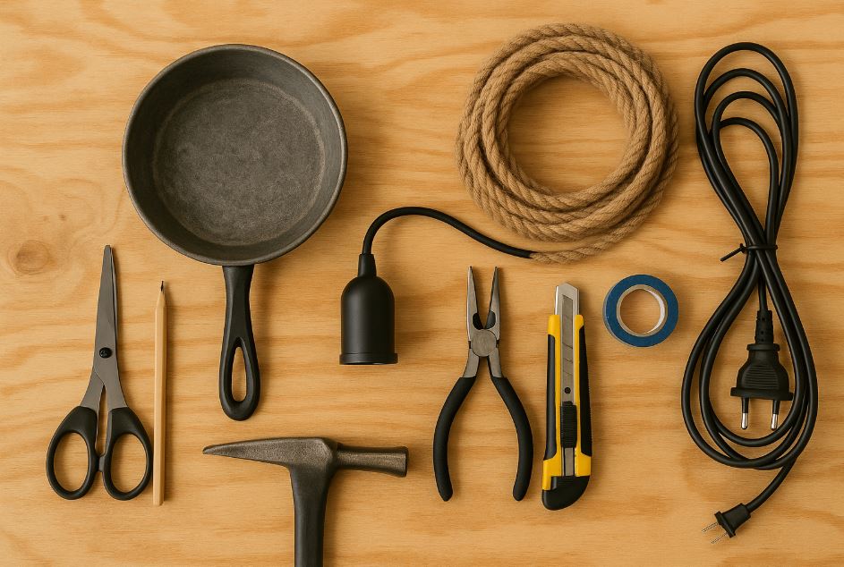 Les outils nécessaires pour votre luminaire suspendu DIY