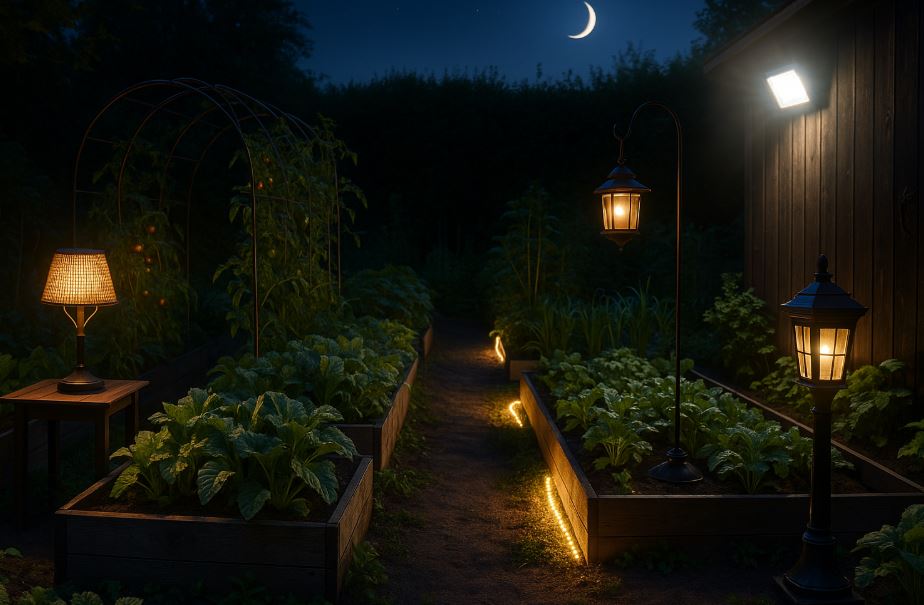 photo jardi nuit éclairé