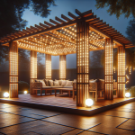 Éclairage LED Pergola Bois