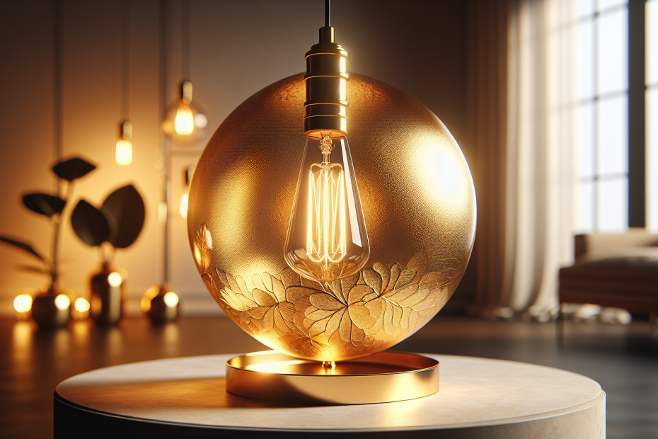 Ampoule vintage dorée effet Edison ambiance douce