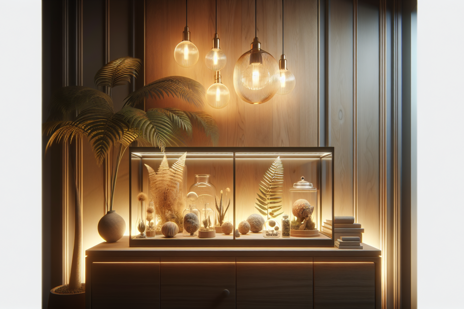 Eclairage décoratif pour vitrine collection