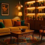 Décoration Vintage Colorée avec Éclairage Intégré