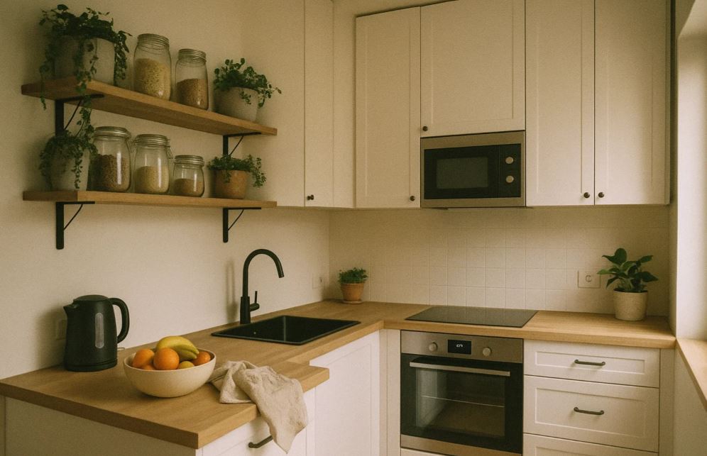 cuisine photo déco étageres ouvertes
