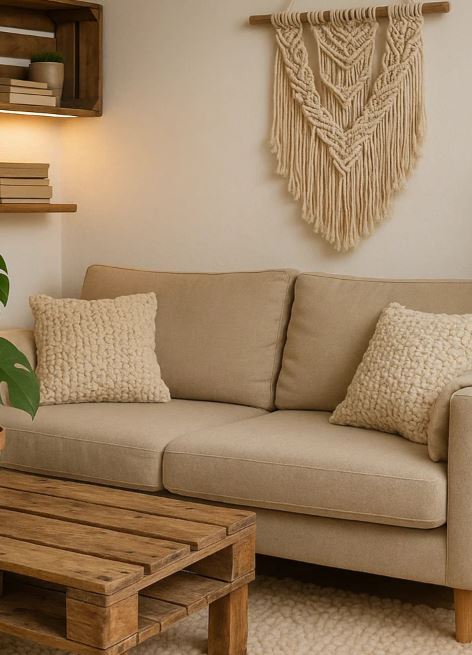 photo d'un un Salon amenager Scandinave DIY en 2025