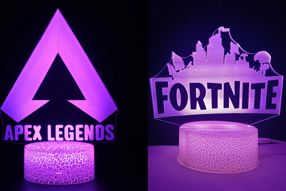 Décoration gaming lampes 3D setup