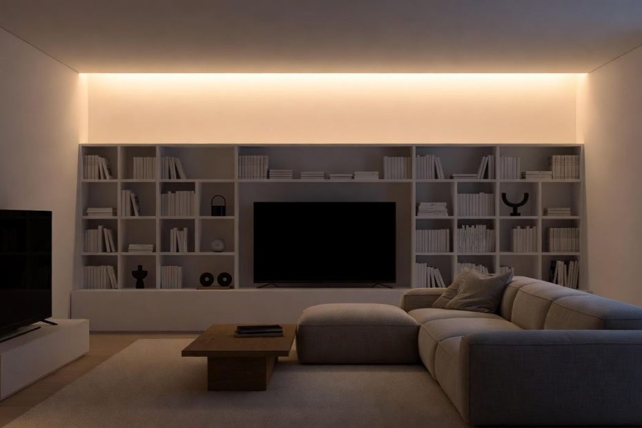 Placement lumière indirecte salon