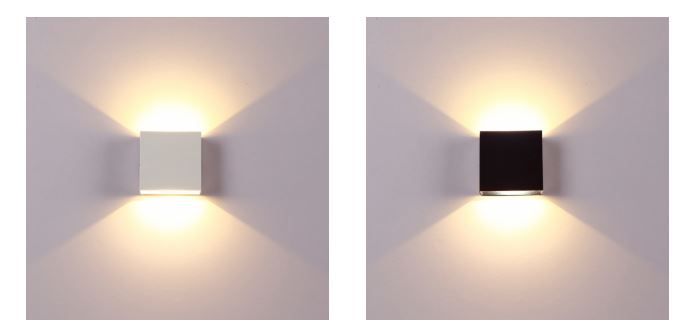 Applique de Salon LED Carré Blanc ou noir