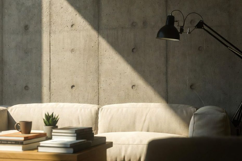 style brut dans une décoration contemporaine